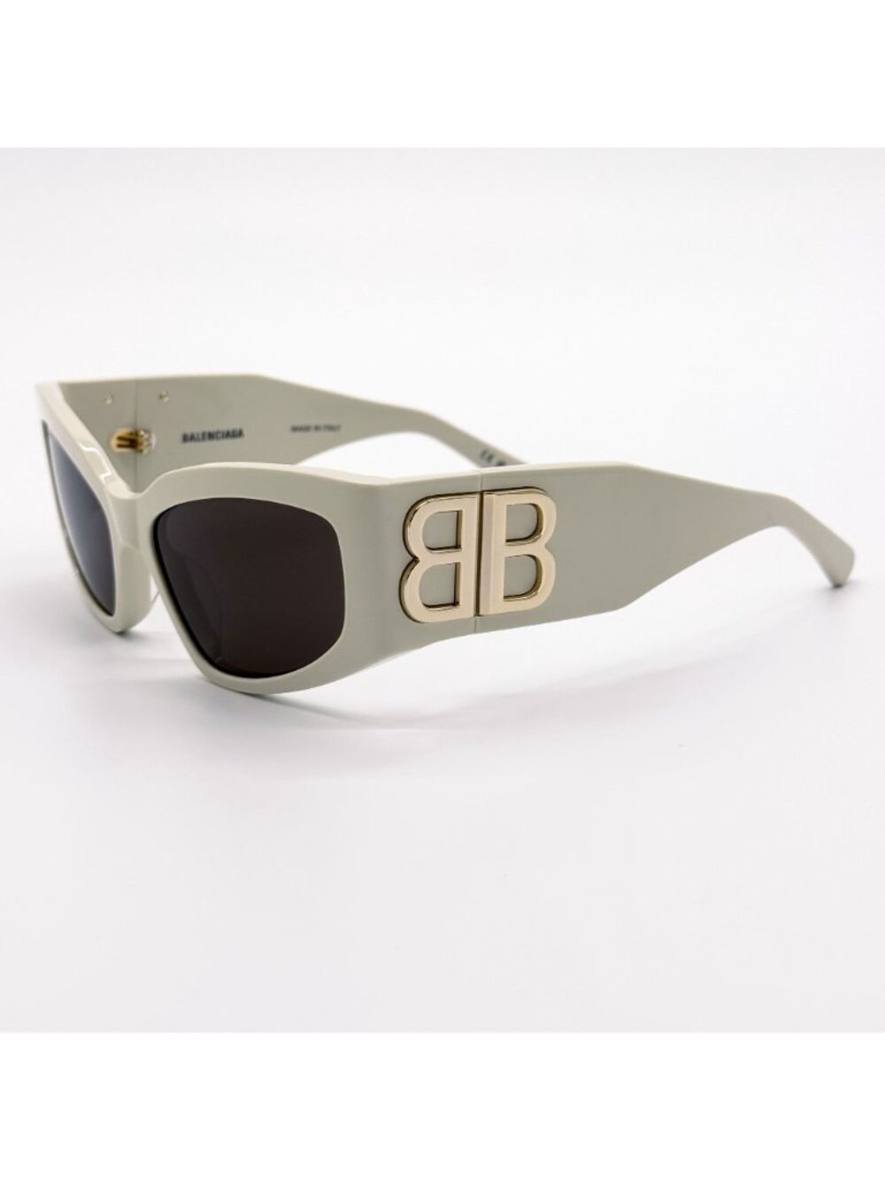 NEW BALENCIAGA BB0321S 010 SUNGLASSES IVORY WOMEN CAT EYE EYEWEAR BALENCIAGA - Picture 7 of 10